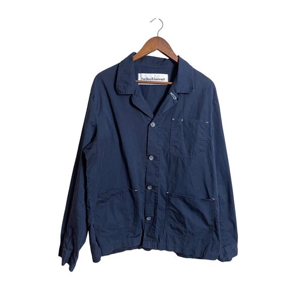 Hedley and Bennett Long Sleeve Work Shirt in Firehouse Navy Mens XL - Picture 1 of 8